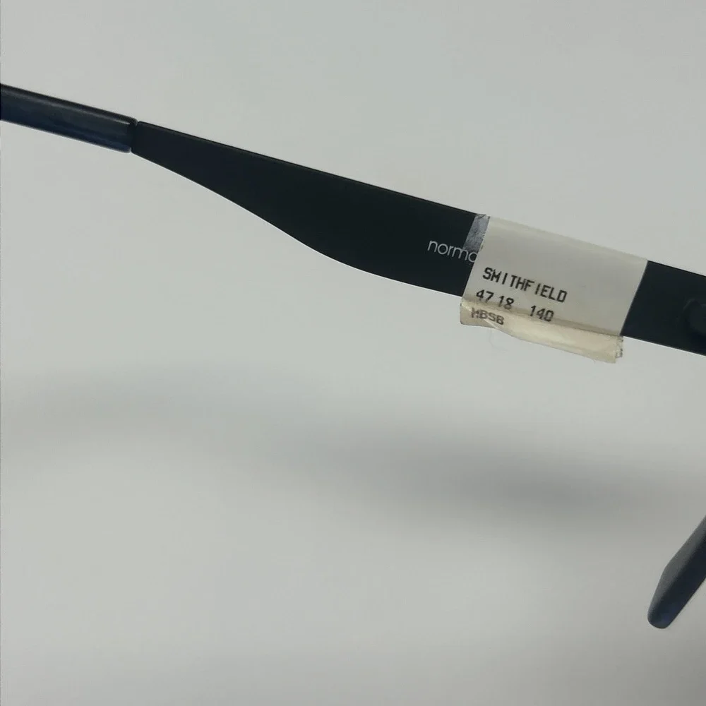 NWT Norman Childs SMITHFIELD Eyeglass 47-18-140 MGHB Unisex Kids Blk Blue Frame